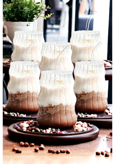 Mis Kitchen 6 Adet Yeni Model Soğuk, Sıcak Kahve Sunum Bardağı