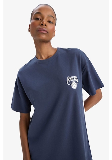 DeFactoFit NBA New York Knicks Kısa Kollu Pike Elbise E3620AX25SMNV94