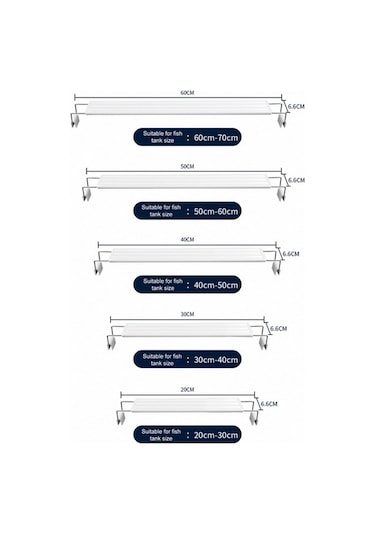 Moly Led Akvaryum Işığı - Renk Ve Parlaklık Ayarlı, 60cm Tanklar İçin, Enerji Tasarruflu Su Bitki Ve Balık Işığı Beyaz Beyaz