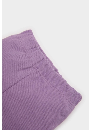 DeFacto Kız Bebek Fitilli Kaşkorse Beli Lastikli Şort E8247A525SMPR80 Mor