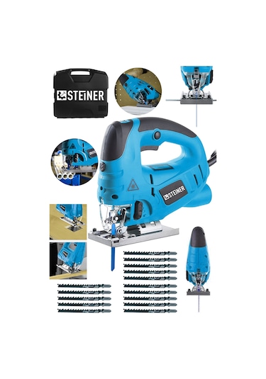 Steiner 4000 Watt Lazerli Otomatik Dekupaj Çantalı Mavi + 15 Uç