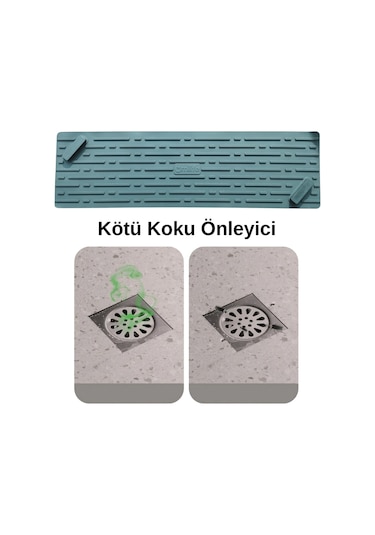 Siyah Renk Uzun Model Kötü Koku Önleyici Silikon Mat Banyo Mutfak Lavabo Balkon Gider Tıpası Kapağı