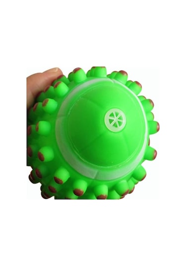 Renkli Kedi Köpek Isırma Topu Oyun Topu Sesli Dikenli Rugby Topu