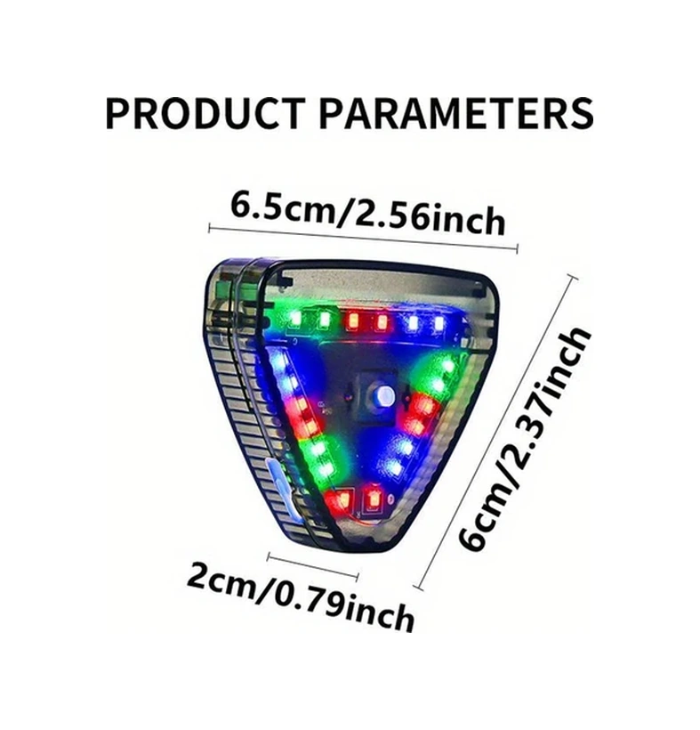 Hightower 2 Adet Kırmızı Araç Motosiklet Güneş Enerjili Led Dekoratif Emniyet Lambası Kolay Montaj