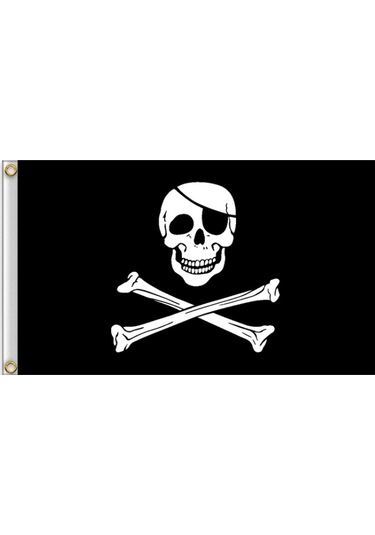 60x90cm Korsan İskelet Bayrağı For Hat Knife And Fork For Bald Eye Mask For Red Headscarf