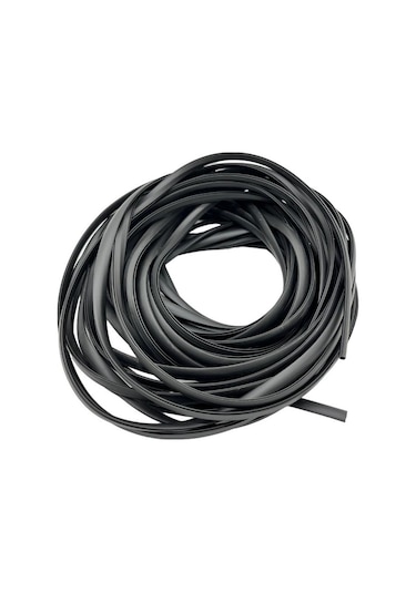 Contacall Alüminyum Raylı Dolap Fitili / Raylı Dolap Kapak Contası Ray Fitili 10 Metre Siyah