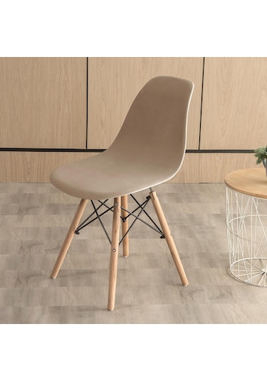 Kahve Kadife Sandalye Spandex Kabuk Düz Renk Arkalığı Koltuk Örtüsü Oturma Odası Ofis Bar Ziyafet Dekorasyon Toz Kapağı