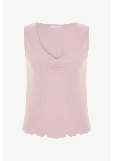 Penti Pembe Blossom Pointel Atlet Pijama Üstü