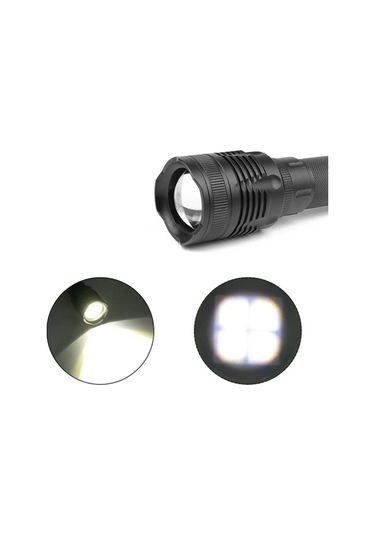 Alüminyum Şarjlı Zoom'lu El Feneri F6055 -Çok Renkli