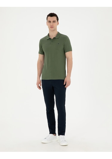 Pierre Cardin Erkek Haki Tişört Basic 50291625-vr027 Haki
