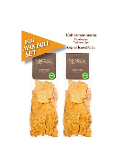 Toprak Doğal Fırınlanmış Tarhana Cips Avantajlı 2 x 80 G