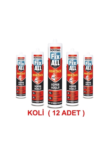 Soudal Fix All High Tack Mastik Kartuş 290ml - Koli
