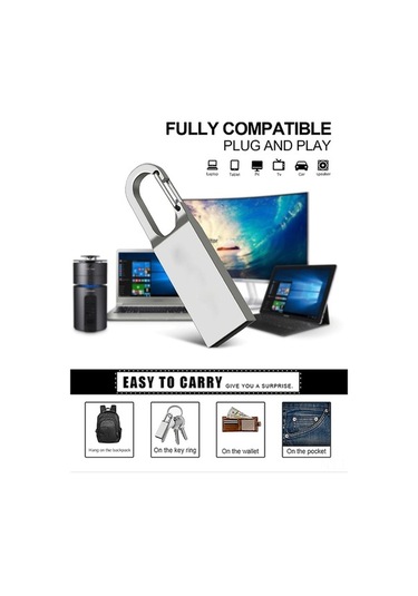 Novahub Yüksek Hızlı Metal Usb Bellek, 128gb, İnci Nickel, 4.81x1.22x0.46cm, Bilgisayar, Araba, Bluetooth Hoparlör, Tv, Uyumlu Çalışma Yardımcısı