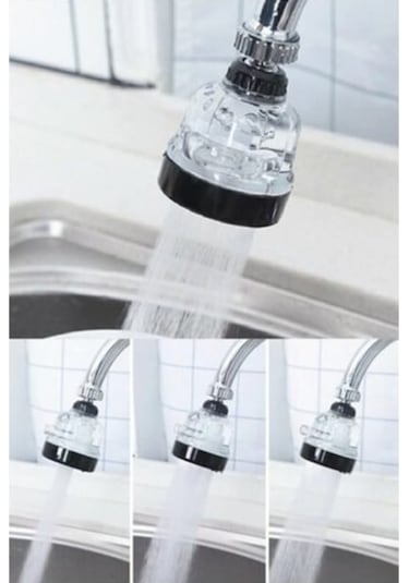 Yayke Tasarruflu Oynar Başlık Şeffaf 3 Fonksiyonlu Musluk Başlığ