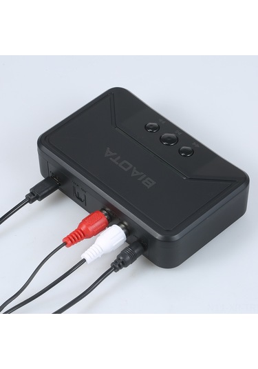 Xiyyadms Bt300 Bluetooth 5.0 Ses Alıcısı - Masaüstü Kablosuz Ses Aktarıcı, Spdıf/rca/aux Çıkışlı, Siyah