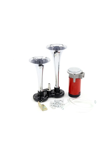 Springsun 12v Çift Trompetli Elektrikli Hava Klarneti, 130db Yüksek Ses, Araç Ve Gemi Uyarı Sistemi, Dayanıklı Çinko Alaşımlı