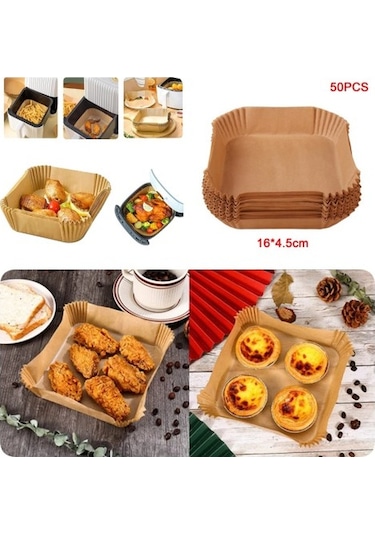 Büyük Boy Air Fryer Fritöz Pişirme Kağıdı 50 Adet