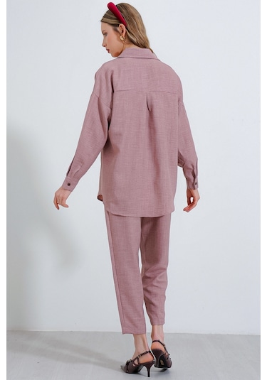 Bigdart 6622bgd19-189-14383 Oversize Keten Kadın Alt Üst Takım Gül Kurusu Bigdart 6622bgd19-189-14383 Oversize Keten Kadın Alt Üst Takım Gül Kurusu