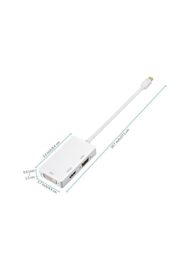 Mini Displayport To Hdmi Dvi Vga Kablo Çevirici Dönüştürücü Thunderbolt
