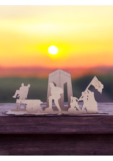 Türk Kahramanları Çanakkale Şehitleri Anma Büyük Boy Ahşap Hobi B