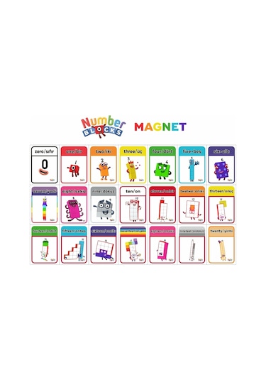 Number Blocks Matematik Eğitici Birim Magnet 0-20