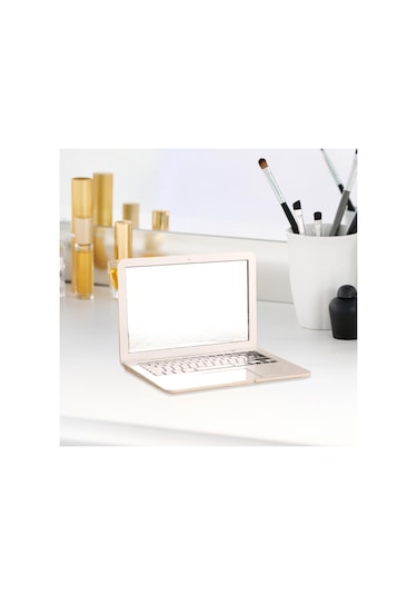 Suntek Makyaj Aynası Mini Ayna Katlanır Dizüstü Çanta Beyaz