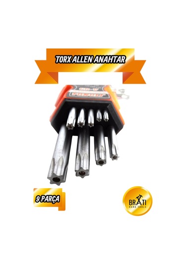 Yıldız Torx Allen Combination 9 Parça Alyan Seti Cr-v