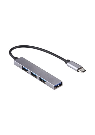 Sones T-818 4 X Usb 3.0 - Usb-c / Type-c Hub Adaptörü Gümüş Gri