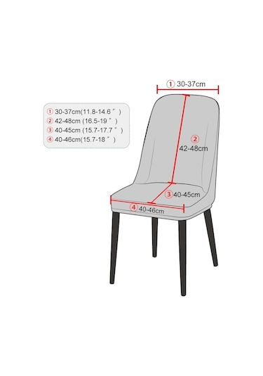 Siyah 1/2/4/6 Adet Jakarlı Kavisli Sandalye Kılıfı Ofis Koltuğu Klozet Kap Makinede Yıkanabilir Toz Geçirmez Koltuk Örtüsü56658407