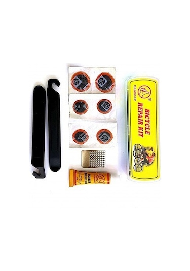 Thumbs Up Levyeli Solüsyonlu Bisiklet Yama Seti Kiti Siyah - Kırmızı