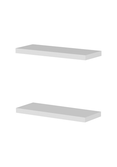 Minarmobilya Minar Gizli Tutuculu 2'Li Duvar Rafı 60 Cm - M.Beyaz