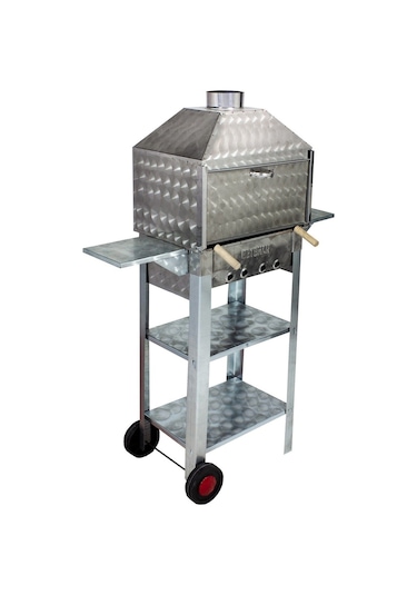 Metehan MTH-87 Davlumbazlı - Bacalı - Kanatlı - Lama Izgaralı - İki Tekerlekli Mangal