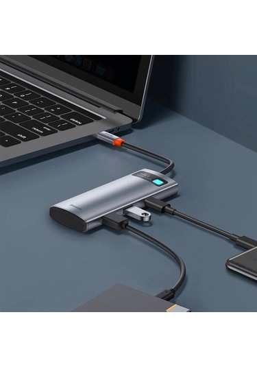 Baseus Metal Gleam 7 In 1 Multifonksiyonel Hub Dock Station
