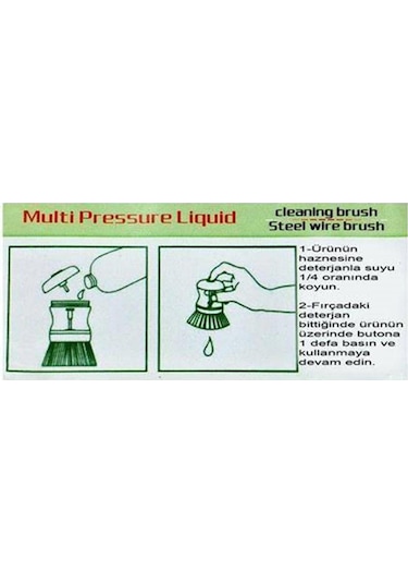 2 Adet Bulaşık Yıkama Fırçası Bulaşık Deterjanı Hazneli Bulaşık F N11.7445