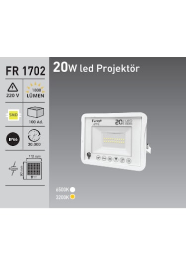 20w Slim Led Projektör