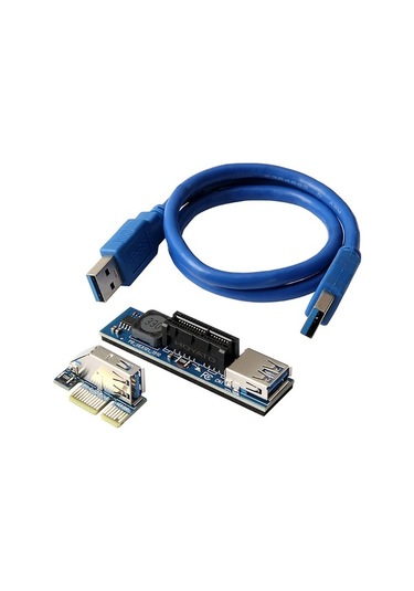 Pazly Mini Pcı-e 1x Uzatma Kablosu Güçlendirilmiş Adaptörü - 60cm, Ekran Kartı Uzatma Çözümü