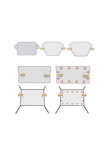 Dancemonkey Araba Kış Ön Cam Kar Kalkanı, 12 Mıknatıs Yorgan, Kalın Araba Giyim