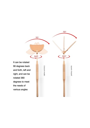 Sones Paslanmaz Çelik Döner Uzatma Kirpik İnceleme Aynası, Stil: Kare Pembe