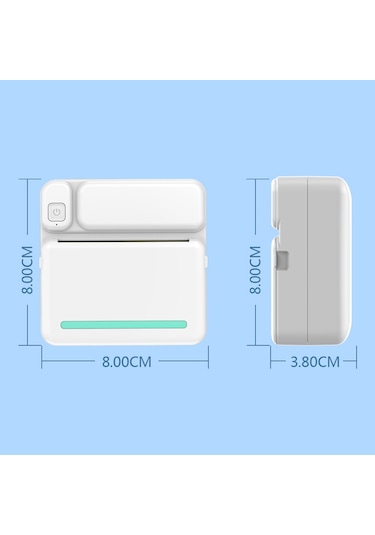 C19 Mini Bluetooth Uyumlu Termal Yazıcı Öğrenci Yapışkanlı Etiket Akıllı Etiket Yazıcısı, Standart Sürüm - Yeşil