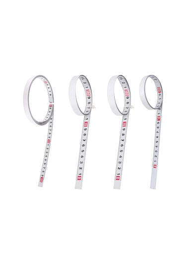 4 Adet 1 M Metrik Kendinden Yapışkanlı Taşınabilir Karbon Çelik Yapışkan Ev Temizle Ölçekli Doğru Mezura Dayanıklı Tezgah Masa Testere