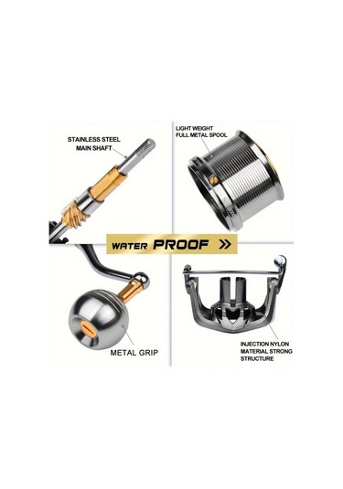 Motion003 Proberos Nag10000 Serisi Ambidextrous Aluminyum Dönen Olta Makarası Deniz Balıkçılığı İçin Ideal