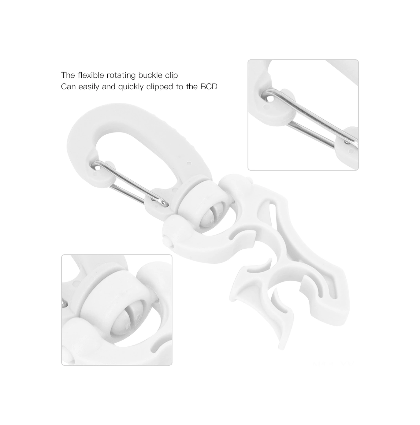 Shineyee Su Altına Kolay Kullanımlı Platik Regülatör Hos Bağlama Kancası - Bc Ye Hızlı Takılır, 2 Hosu Sabitleyebilir, Dayanıklı Su Altı Aksesuarı