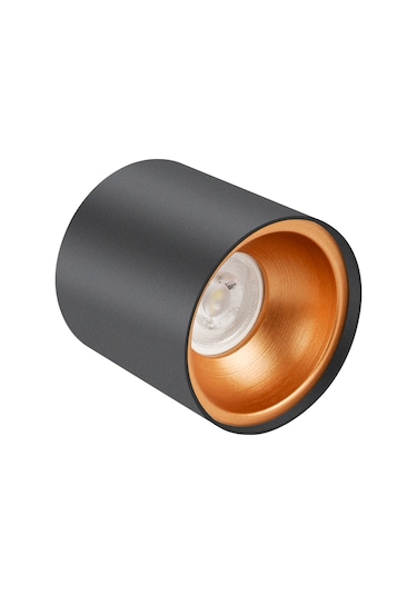 Spot Lamba Led 7W Silindir Siyah-Bakır Duvar Aydınlatma Armatür