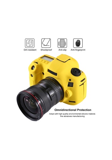 Sones Canon Eos 5d Mark Iıı / 5d3 İçin Puluz Yumuşak Silikon Koruyucu Kılıf Sarı
