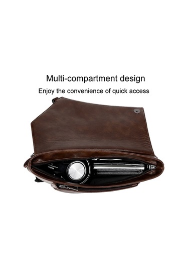 Sones Weıxıer D515 Erkek Çapraz Askılı Tek Omuz Çantası Büyük Kapasiteli Su Geçirmez Haberci Sırt Çantası Kahverengi