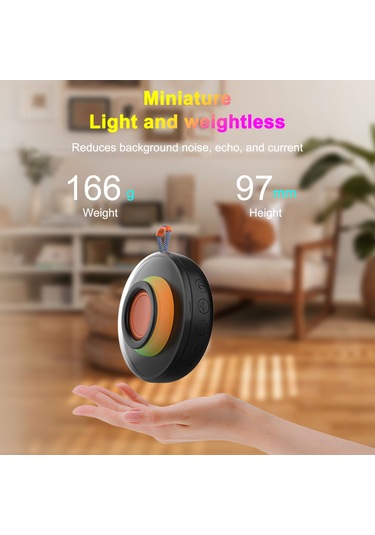 Vkemall Şeffaf Su Geçirmez Taşınabilir Bluetooth Hoparlör, Güçlü Bass, 1200mah Pil, Bluetooth 5.3, Askı Tasarımı, B1 Modeli