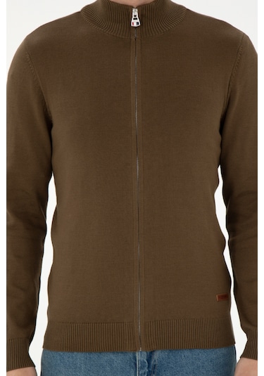 U.s. Polo Assn. Erkek Haki Hırka Triko 50298268-vr027 Haki