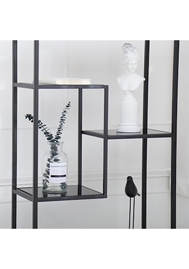 Sela Siyah Metal Kitaplık