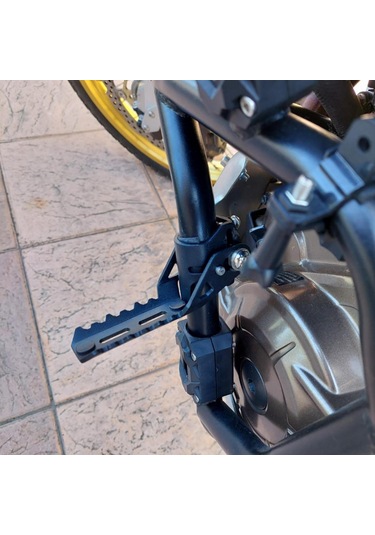 Aubyhe Motorcycle Front Foot Pegs Stainless Steel Foldable For Bmw R1250gs R1200gs Adv F800gs F750gs F850gs S1000xr C400x 2013-2022 Black