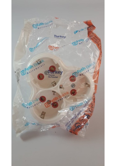 3'lü Priz Üç Girişli Topraklı Elektrik Piriz 3'lü Griş